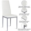 Pemberly Row PU Leather and Steel Dining Side Chairs in White (Set of 4)