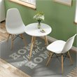 Pemberly Row Contemporary Wood and ABS Dining Side Chairs in White (Set of 2)
