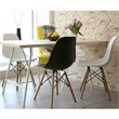 Pemberly Row Contemporary Wood and ABS Dining Side Chairs in White (Set of 2)