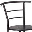 Pemberly Row 3-piece MDF and Steel Dining Set with Table and 2 Chairs in Black