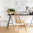 Pemberly Row Wood Vintage Windsor Dining Side Chair in Natural (Set of 2)