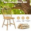 Pemberly Row Wood Vintage Windsor Dining Side Chair in Natural (Set of 2)