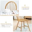 Pemberly Row Wood Vintage Windsor Dining Side Chair in Natural (Set of 2)