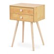 Pemberly Row 2-drawer Contemporary MDF and Wood Nightstand in Natural