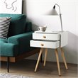Pemberly Row 2-drawer Contemporary MDF and Wood Nightstand in White