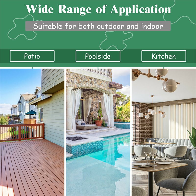 Pemberly Row 5-Pc Rattan and Steel Patio Dining Set with Glass Tabletop in Black