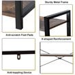 Pemberly Row 4-tier Particle Board and Iron Bookshelf in Rustic Brown