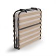 Pemberly Row Metal Guest Sleeper Folding Bed with Memory Foam Mattress in Black
