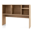 Pemberly Row Computer Desktop Bookcase Countertop Storage Bookshelf in Natural