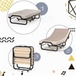 Pemberly Row Folding Bed Rollaway Guest Bed with Memory Foam Black
