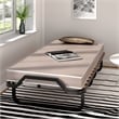 Pemberly Row Folding Bed Rollaway Guest Bed with Memory Foam Black