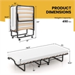 Pemberly Row Folding Bed with Foam Mattress Portable Guest White