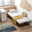 Pemberly Row Folding Bed with Foam Mattress Portable Guest White