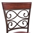 Pemberly Row Set of 2 Vintage Bar Stools Swivel Padded Seat Bistro Pub Brown