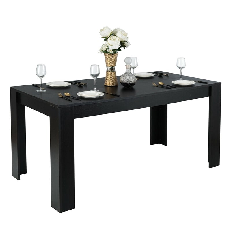 Pemberly Row 63 inch Dining Table Rectangular Modern Kitchen For 6 People Home
