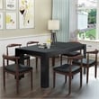 Pemberly Row 63 inch Dining Table Rectangular Modern Kitchen For 6 People Home