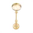 Pemberly Row Traditional Iron Metal Side Table in Brass Finish