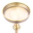 Pemberly Row Traditional Iron Metal Side Table in Brass Finish
