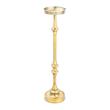 Pemberly Row Traditional Iron Metal Side Table in Brass Finish