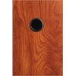 Pemberly Row Modern Wood Multimedia Cart in Wild Cherry/Black