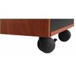 Pemberly Row Modern Wood Multimedia Cart in Wild Cherry/Black