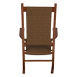 Pemberly Row Traditional Hardwood Patio Porch Rocker in Brown