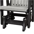 Pemberly Row Resin Double Glider w/Center Table in Gray/Black