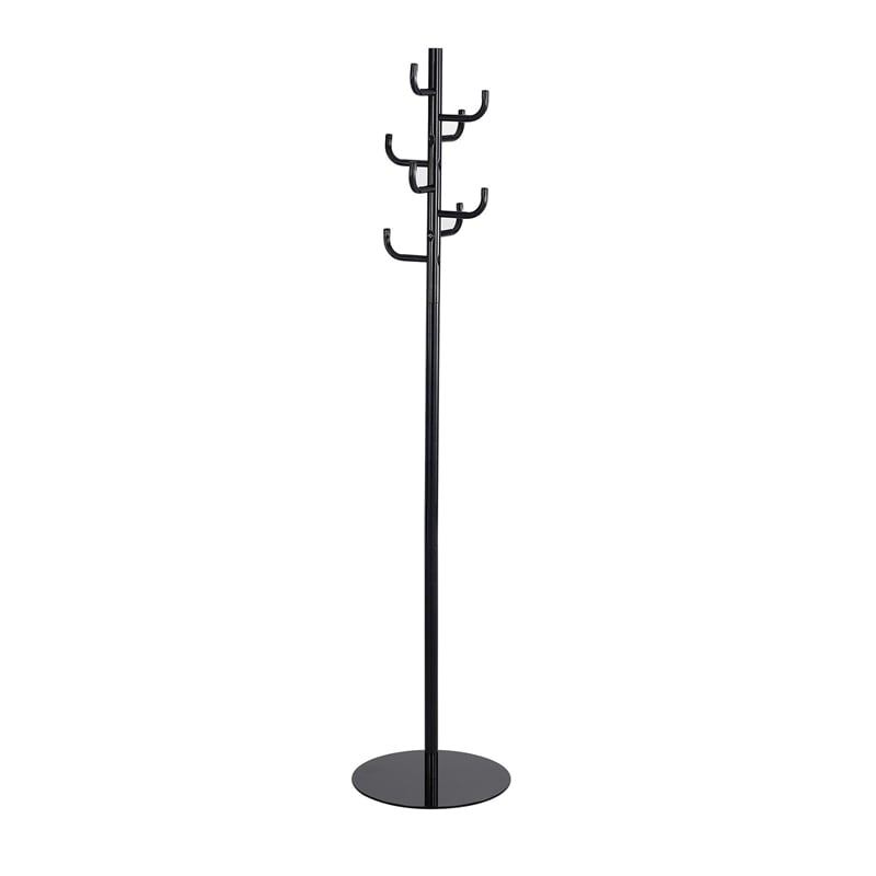 Pemberly Row Steel Hook Head Coat Rack in Black - 15