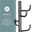Pemberly Row Steel Hook Head Coat Rack in Black - 15