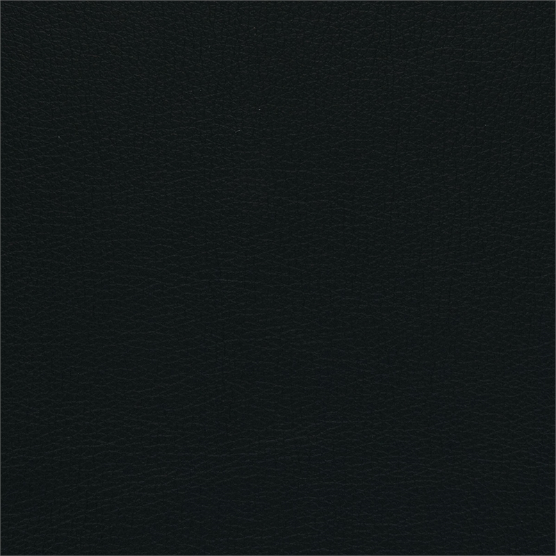 Pemberly Row Bonded Black Leather Guest Chair with Padded Arms