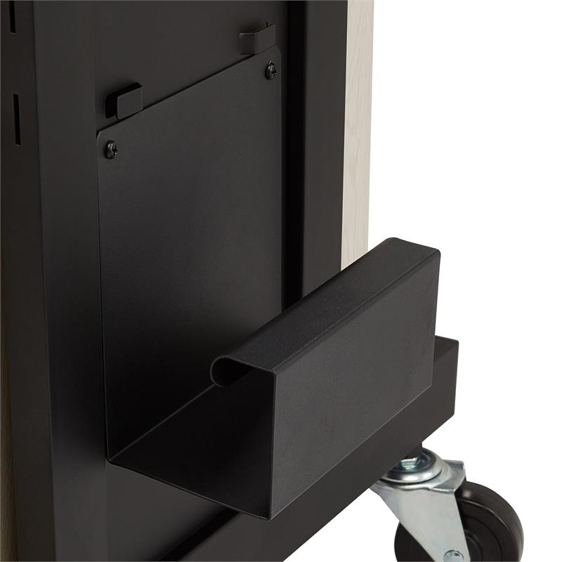 Pemberley Row Metal Ivory/Black Presentation Cart Adjustable 40.5