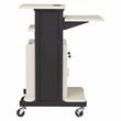 Pemberley Row Metal Ivory/Black Presentation Cart Adjustable 40.5