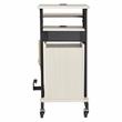 Pemberley Row Metal Ivory/Black Presentation Cart Adjustable 40.5