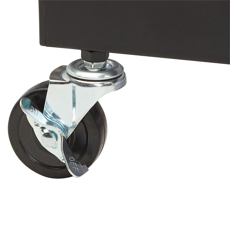 Pemberley Row Metal Ivory/Black Presentation Cart Adjustable 40.5