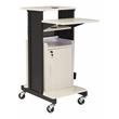 Pemberley Row Metal Ivory/Black Presentation Cart Adjustable 40.5