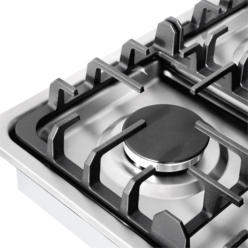 Pemberly Row 36 in. Drop-In Stainless Steel Gas Cooktop in Silver