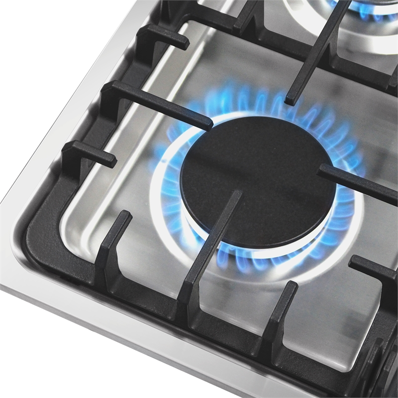 Pemberly Row 36 in. Drop-In Stainless Steel Gas Cooktop in Silver