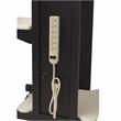 Pemberly Row Modern Metal Premium Presentation Cart in Ivory/Black