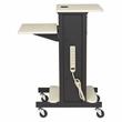 Pemberly Row Modern Metal Premium Presentation Cart in Ivory/Black