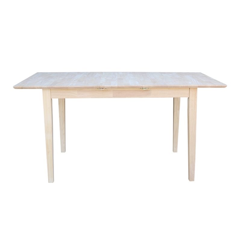 Pemberly Row Contemporary Unfinished Rectangular Shaker Dining Table