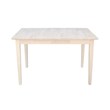 Pemberly Row Contemporary Unfinished Rectangular Shaker Dining Table