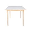 Pemberly Row Contemporary Unfinished Rectangular Shaker Dining Table