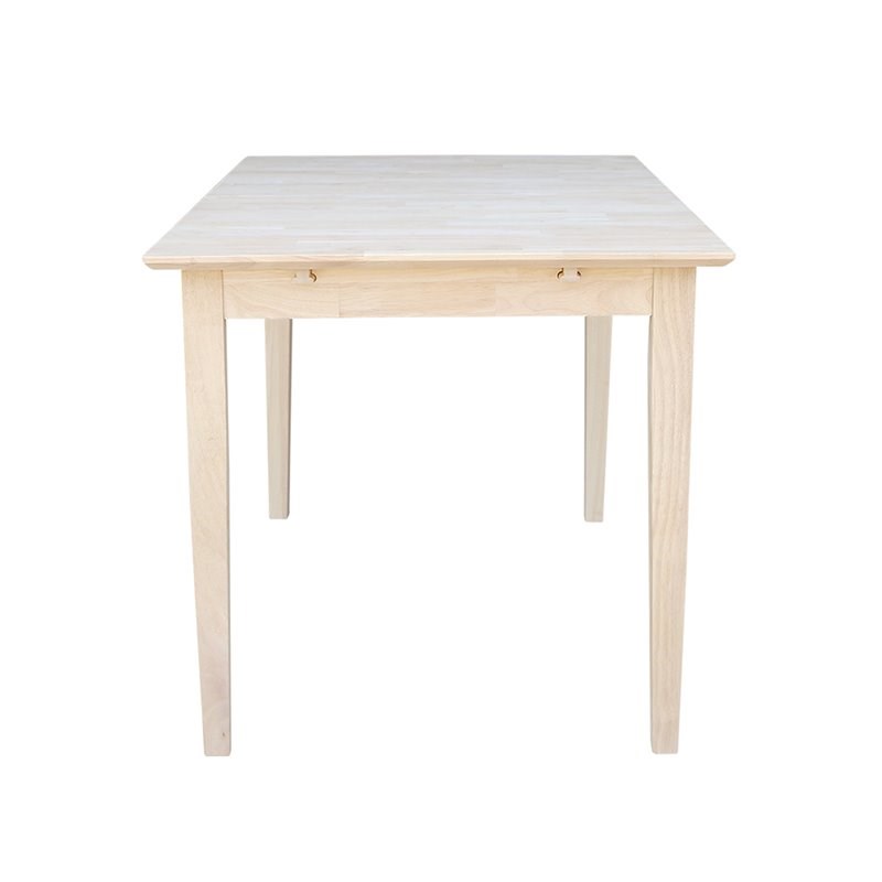 Pemberly Row Contemporary Unfinished Rectangular Shaker Dining Table