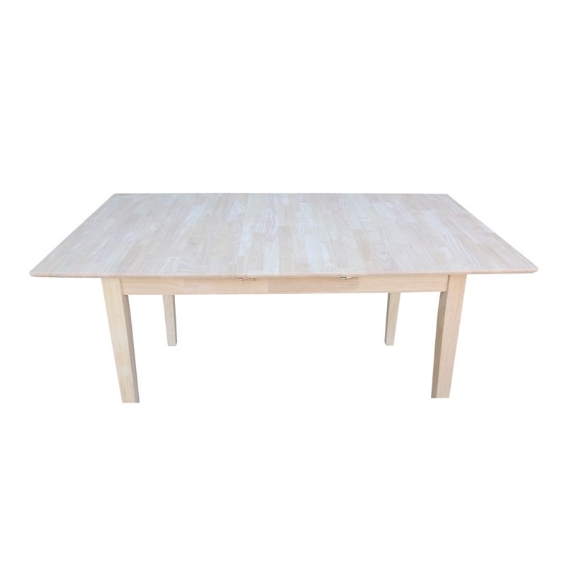 Pemberly Row Contemporary Unfinished Rectangular Shaker Dining Table