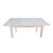 Pemberly Row Contemporary Unfinished Rectangular Shaker Dining Table
