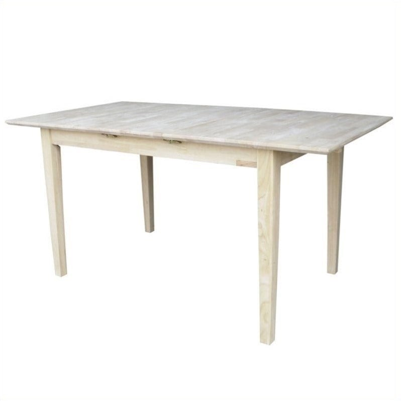 Pemberly Row Contemporary Unfinished Rectangular Shaker Dining Table
