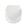 Pemberly Row Contemporary White Leatherette Dining Chair with Metal Legs