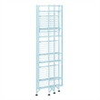 Pemberly Row Xtra Storage Four-Tier Folding Shelf with Green Metal Frame