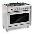 Pemberly Row 36 in. Stainless Steel Dual Fuel Range with Convection Oven