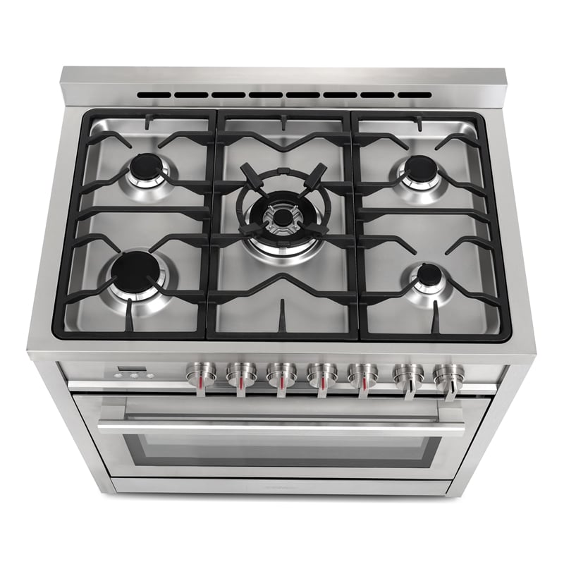 Pemberly Row 36 in. Stainless Steel Dual Fuel Range with Convection Oven